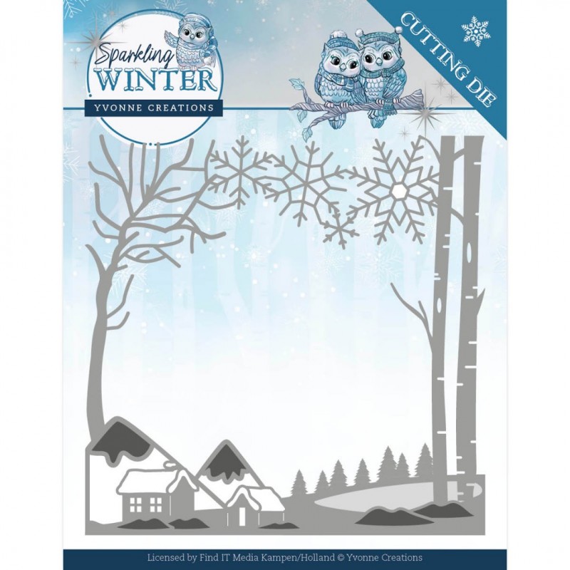 Winterlandschap  Sparkling Winter Snijmal van Yvonne Creations 