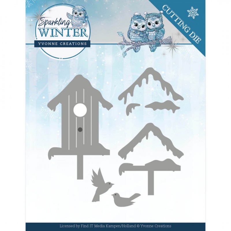 Birdhouse Sparkling Winter - Die by Yvonne Creations 
