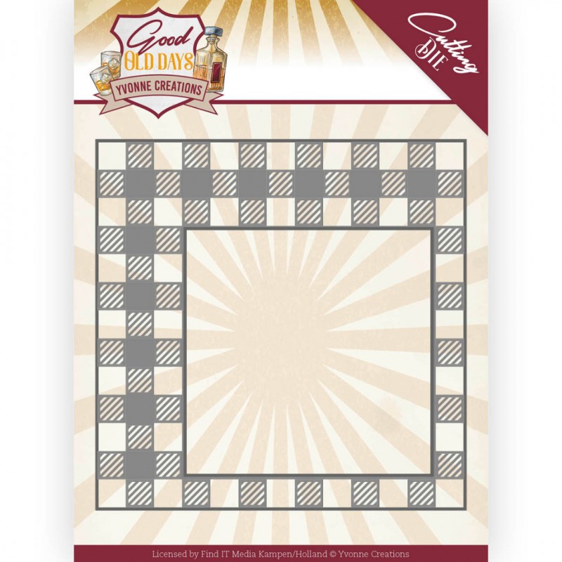 Checkered Frame - Good Old Days Cutting Dies by Yvonne Creations
