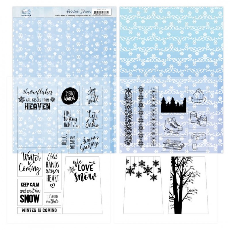 Mica Sheets Sparkling Winter van Yvonne Creations