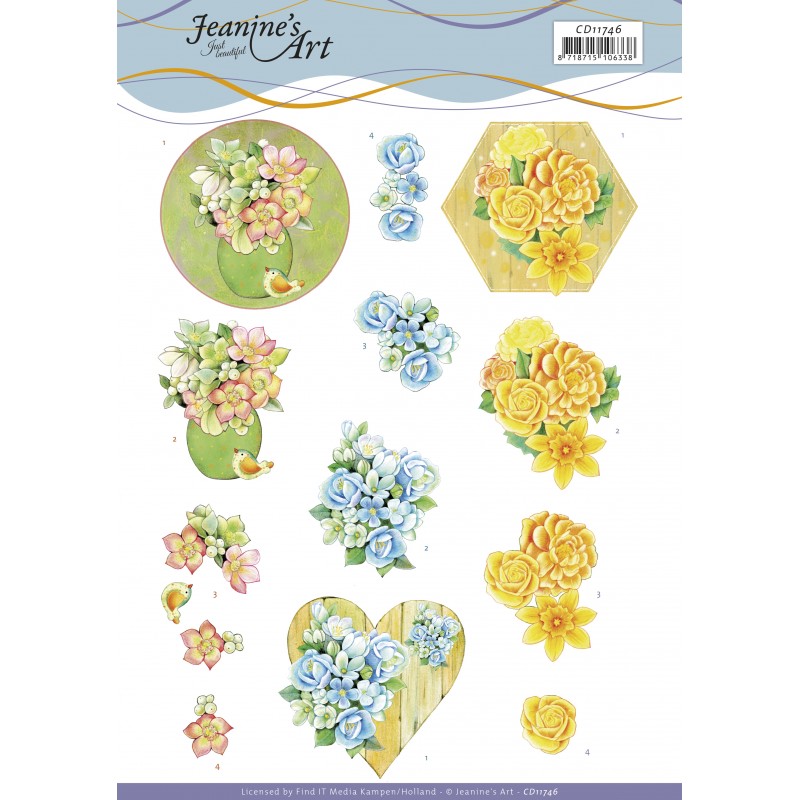 3D Cutting Sheets - Jeanine's Art - Summer Flowers