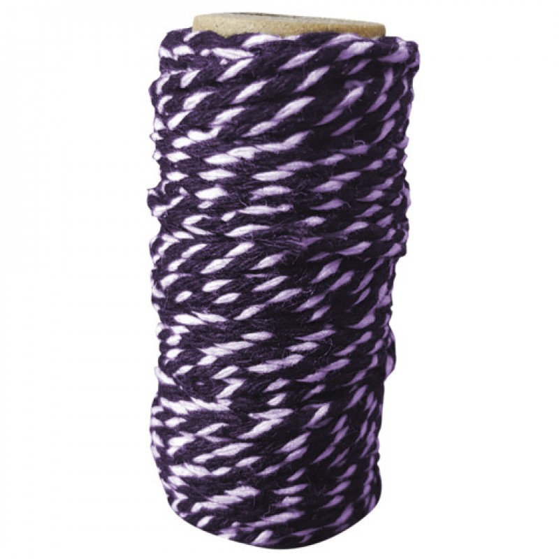 Card Deco Essentials Bakers Twine Purple White 