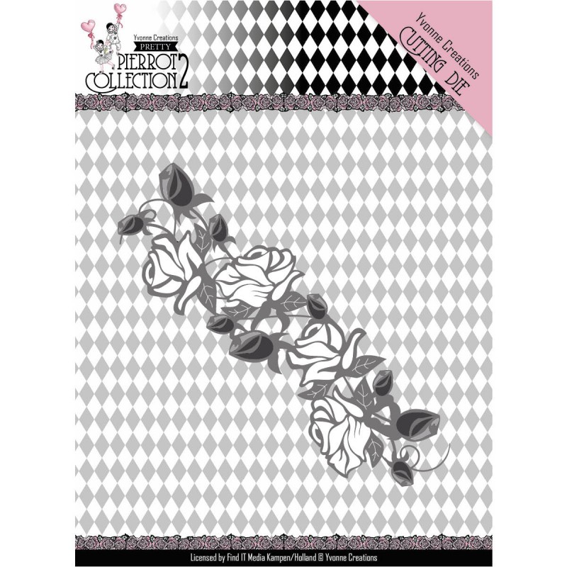 Rose Border - Pretty Pierrot 2 - Snijmal - Yvonne Creations