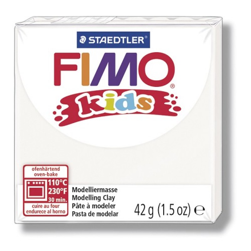 Fimo kids boetseerklei 42 g wit