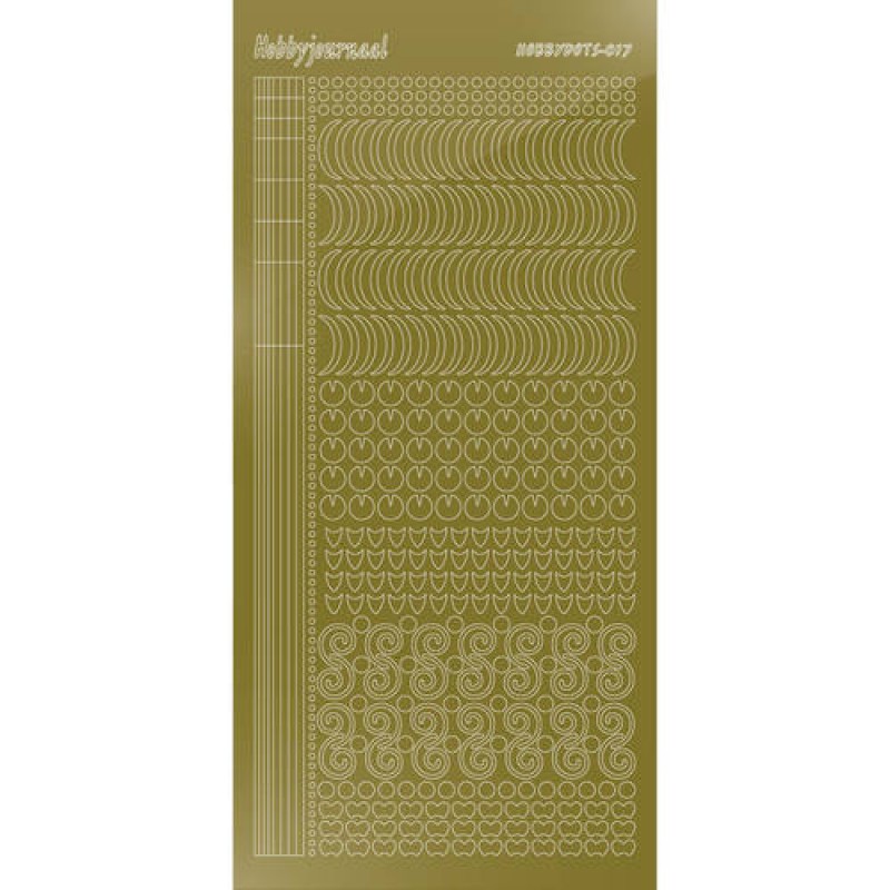 Hobbydots sticker - Mirror Gold