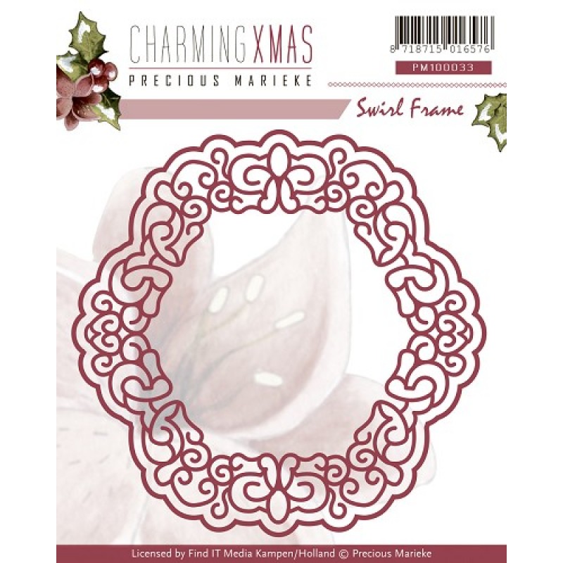 Die - Precious Marieke - Charming Xmas - Swirl Frame