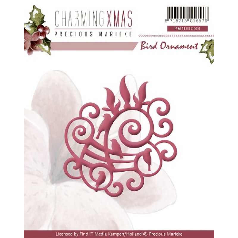 Die - Precious Marieke - Charming Xmas - Bird Ornament