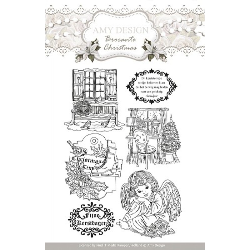 Brocante Christmas - Clear Stamp - Amy Design