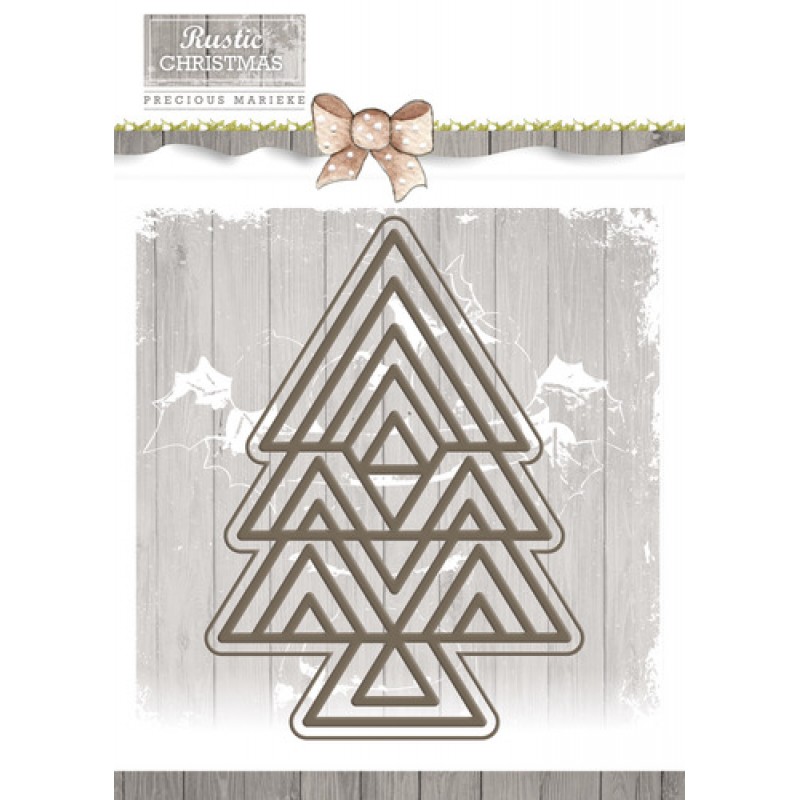 Die - Precious Marieke - Rustic Christmas - Rustic Tree