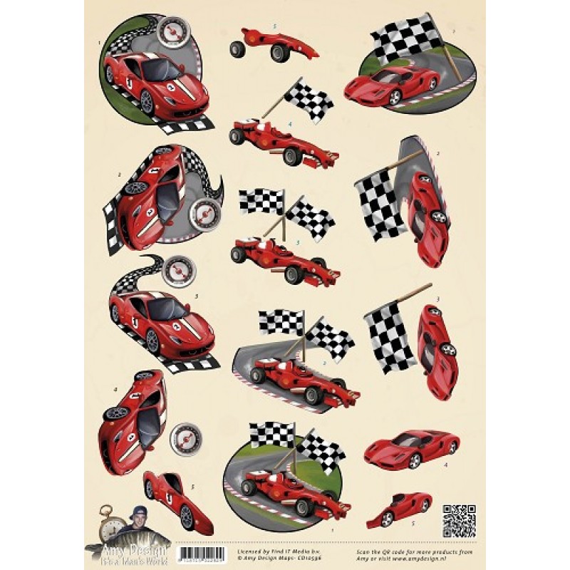 Racecars - It's a Mans World3D-Knipvel Amy Design