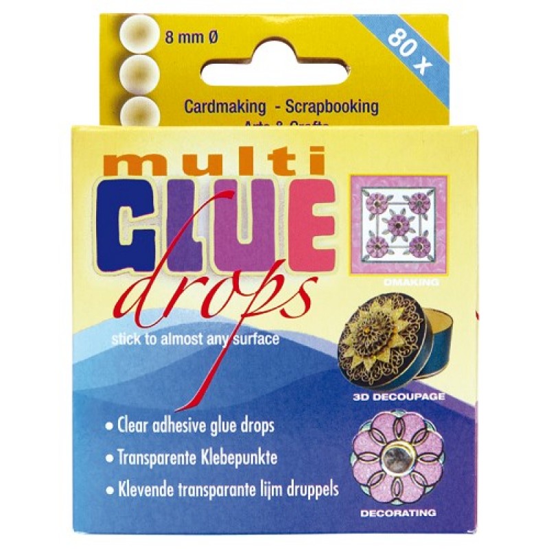 Multi glue drops 8 mm (80 pcs.) oute rbox