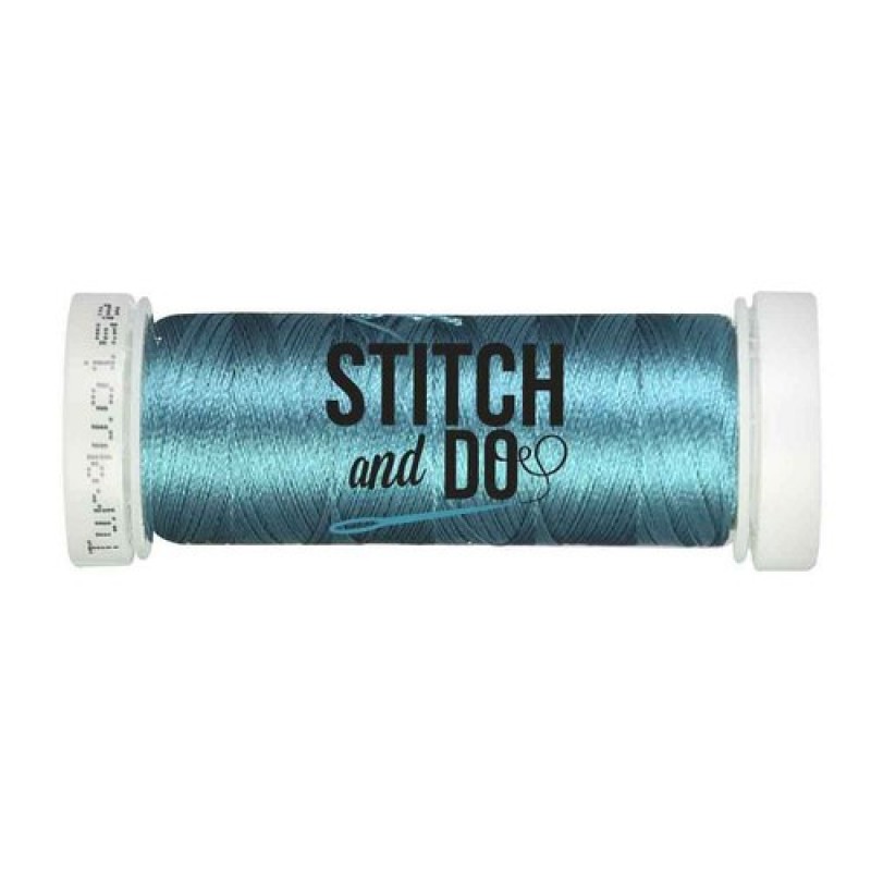 Turquoise Lin Fil de Broderie Stitch & Do