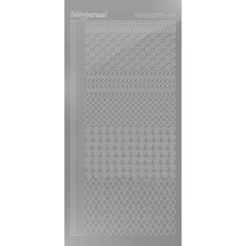 Hobbydots sticker - Mirror - Silver