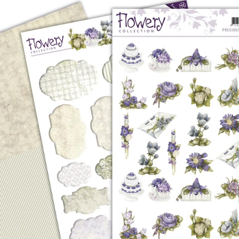 3D SET - Precious Marieke - Flowery - Minis & Labels