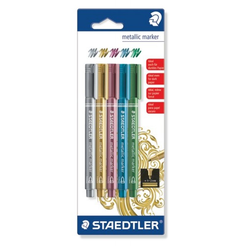 Metallic marker - blister 5 kleuren