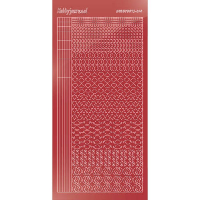 Hobbydots sticker - Mirror - Christmas Red