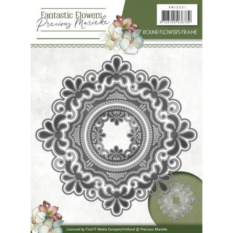 Die - Precious Marieke - Fantastic Flowers - Round flowers frame