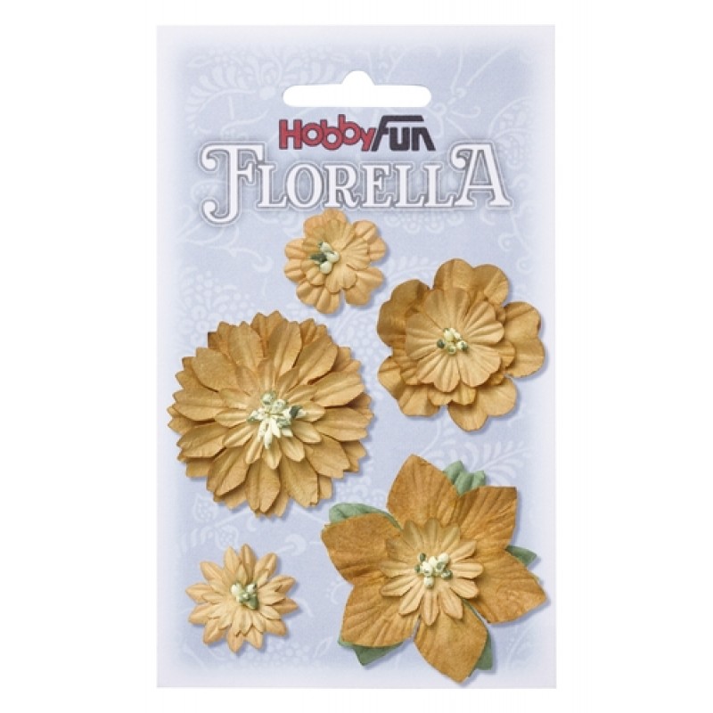 FLORELLA-Blüten beige, 2-5cm