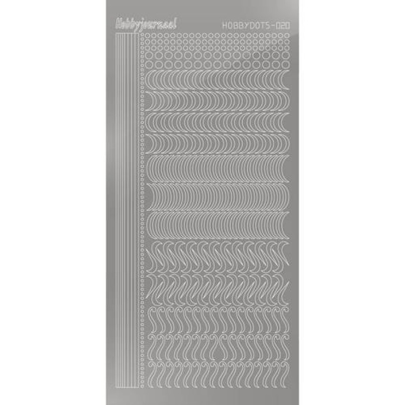 Hobbydots sticker - Mirror Silver