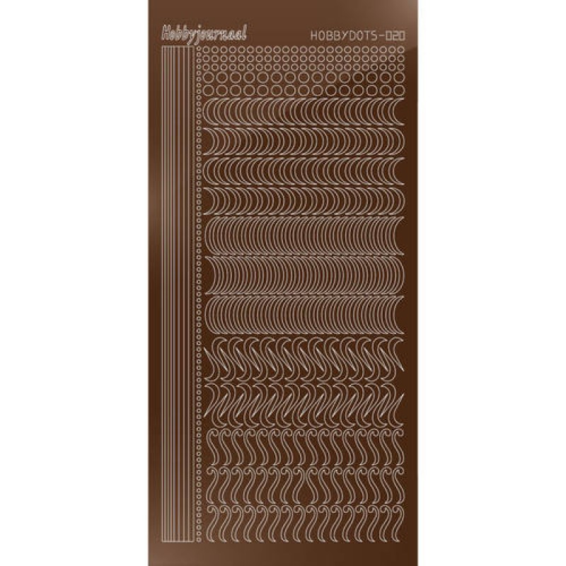 Hobbydots sticker - Mirror Brown