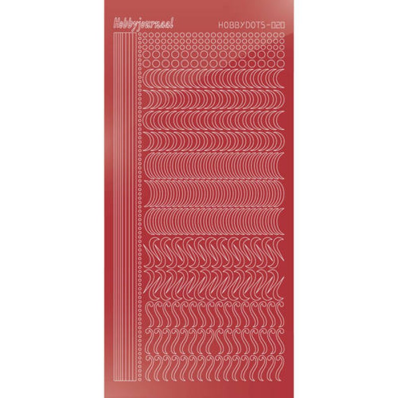 Hobbydots sticker - Mirror Christmas Red