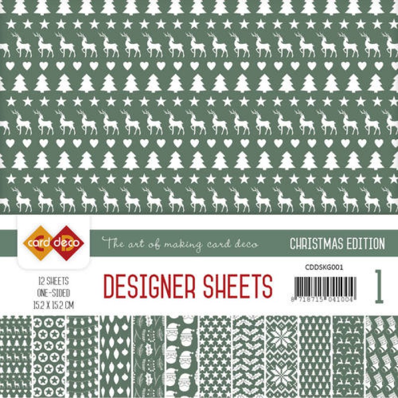 Christmas Green Christmas Edition Designer Sheets 1 by Card Deco