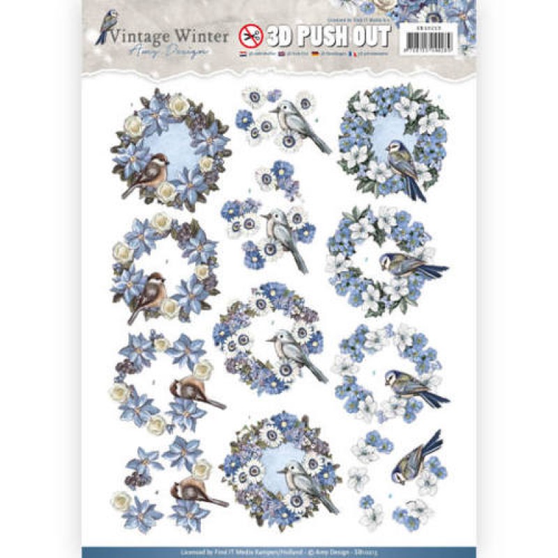 Wreaths - Vintage Winter 3D-Push-Out Amy Design