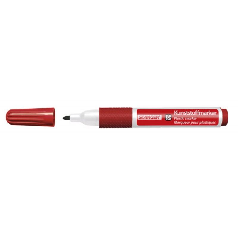 Plastic marker rood