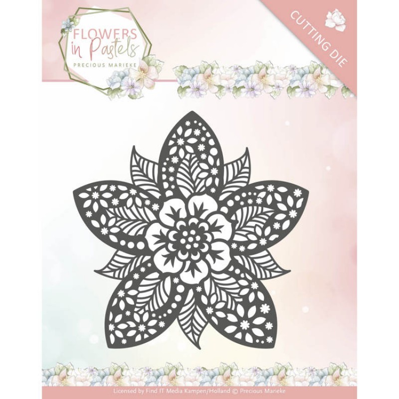 Dies - Precious Marieke - Flowers in Pastels - Reverse Flower