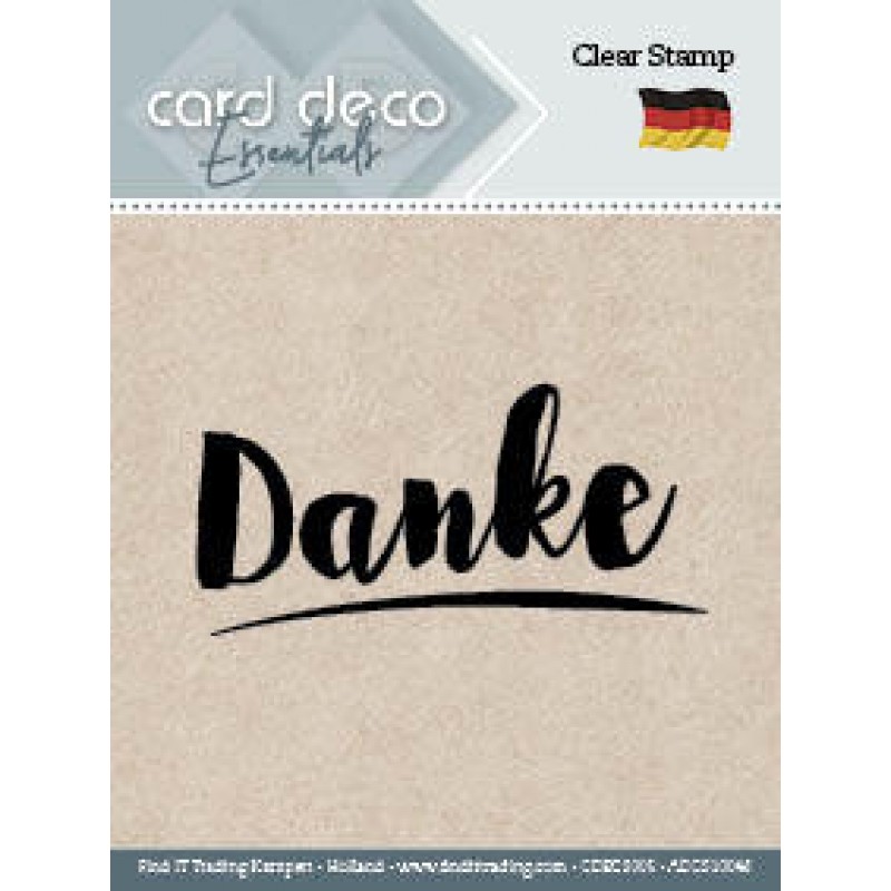 Danke - Card Deco Essentials - Text Clear Stamp