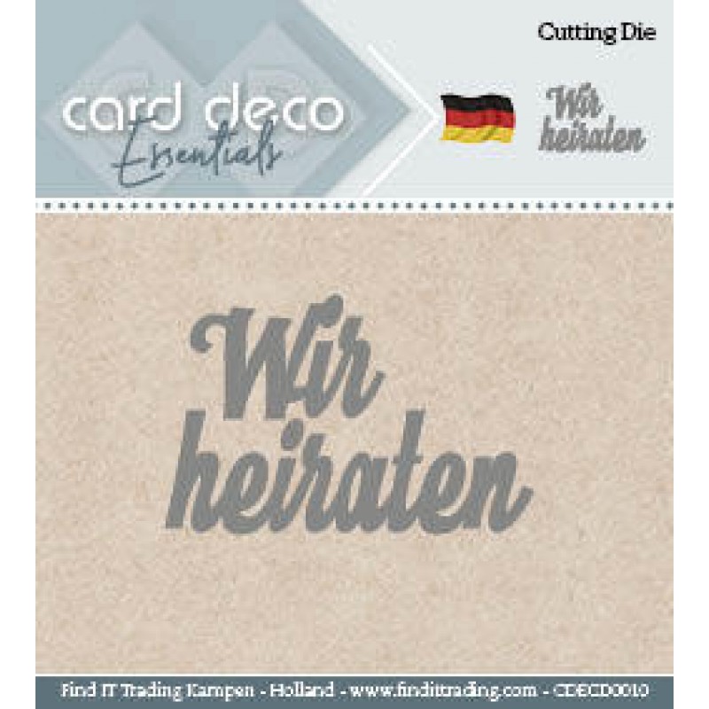 Card Deco Cutting Dies- Wir heiraten