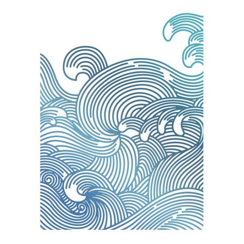 Swirling Seas Hotfoil Stamp