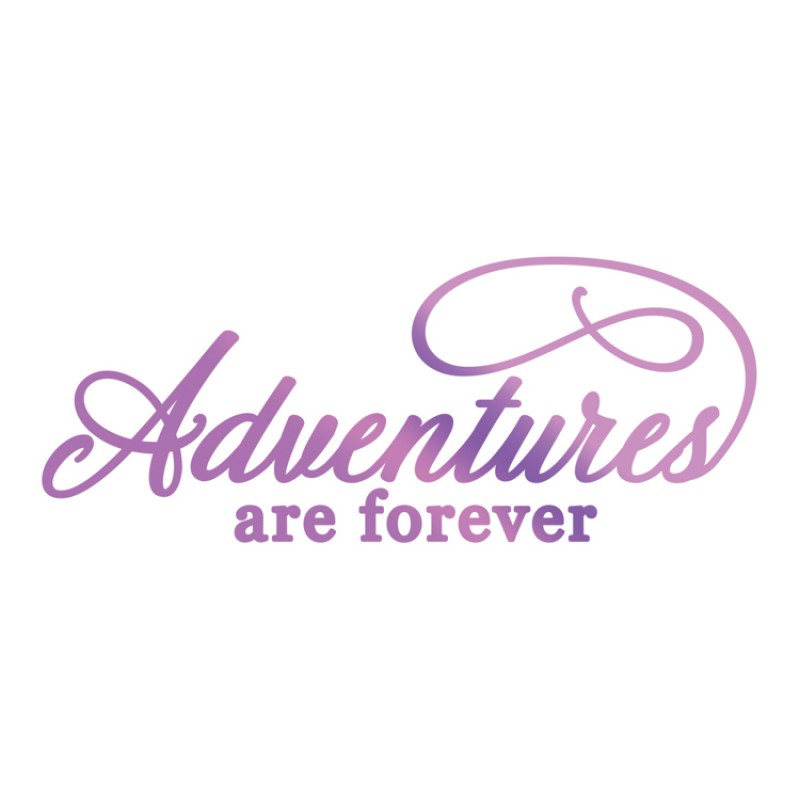 Adventures Sentiment Hotfoil Stamp - 95 x 38mm | 3.7 x 1.4in