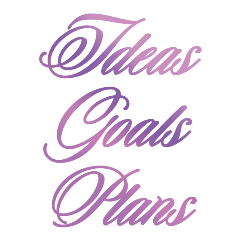 Ideas, Goals, Plans Sentiment Hotfoil Stamp- 63 x 83mm | 2.4 x 3.2in