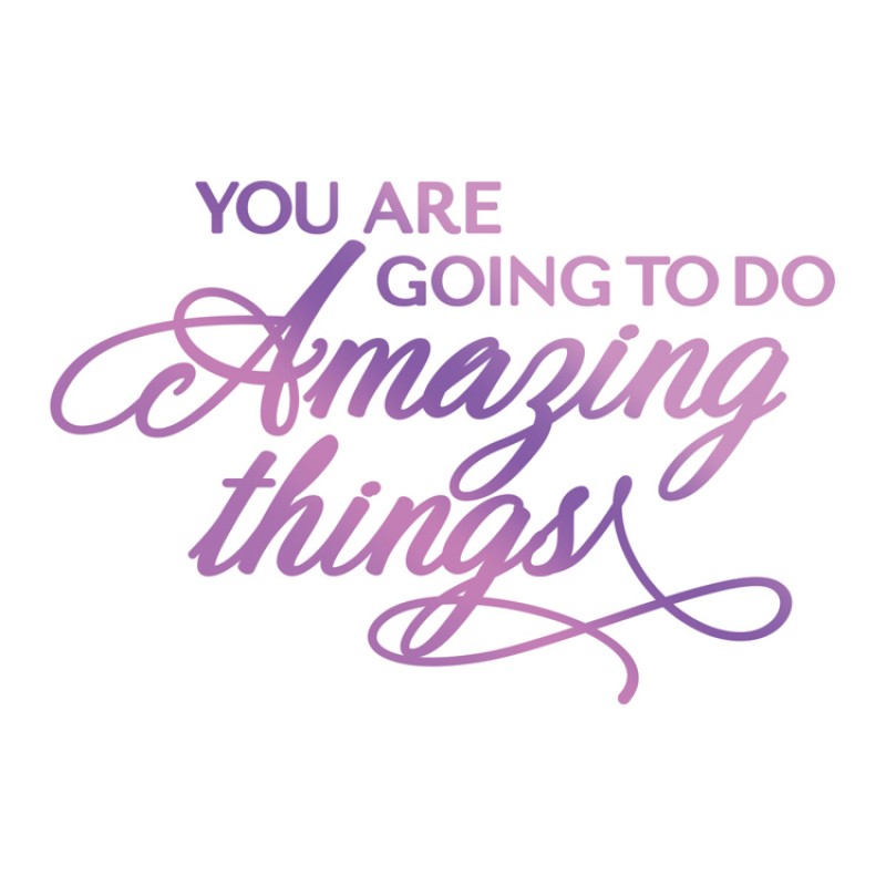 Amazing Things Sentiment Hotfoil Stamp - 90 x 60mm | 3.5 x 2.3in