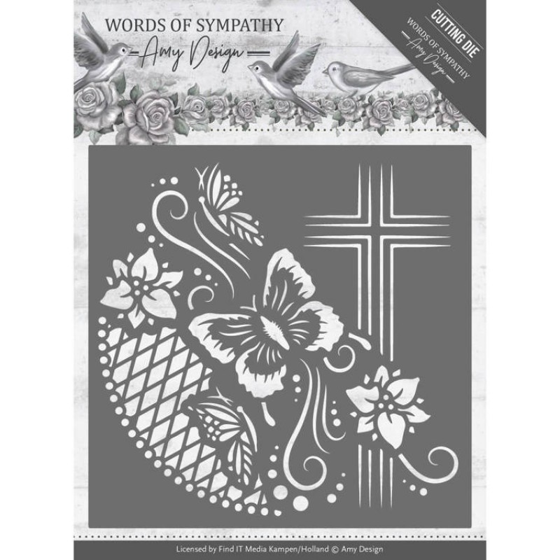 Dies - Amy Design - Words of Sympathy - Cross Frame