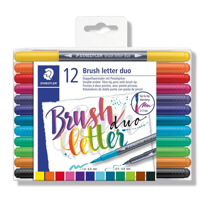 Brush letter duo penseel lettering pen - set 12