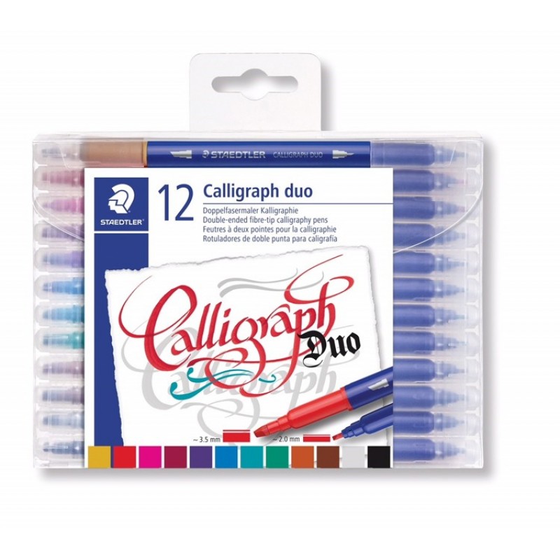 Calligraphy duo pen - set 12 st