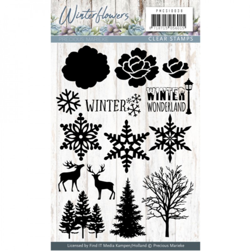 Winter Flowers - Clear Stamp - Precious Marieke