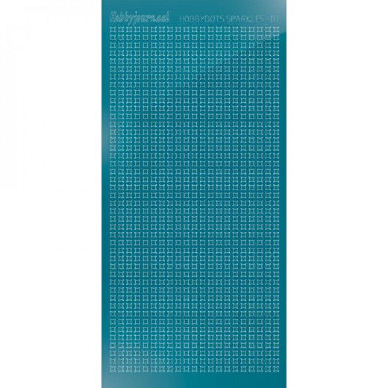 Hobbydots sticker Sparkles 01 Mirror Turquoise