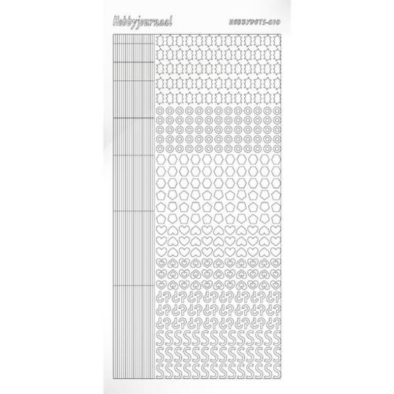 Hobbydots sticker - Adhesive - White