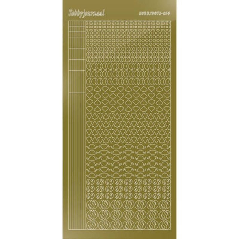 Hobbydots sticker - Mirror Gold