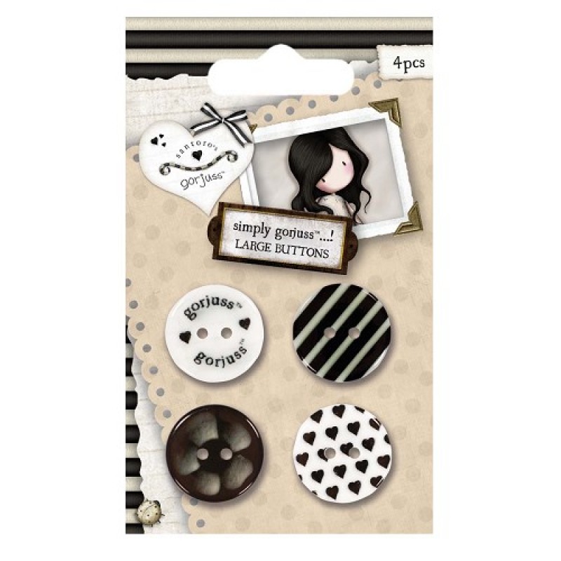 Large Buttons (4pcs) - Gorjuss - Neutrals