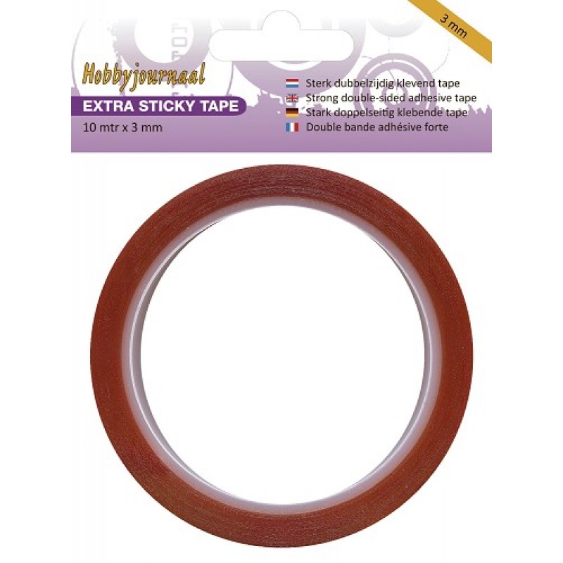 Hobbyjournaal - Extra Sticky Tape - 3 mm