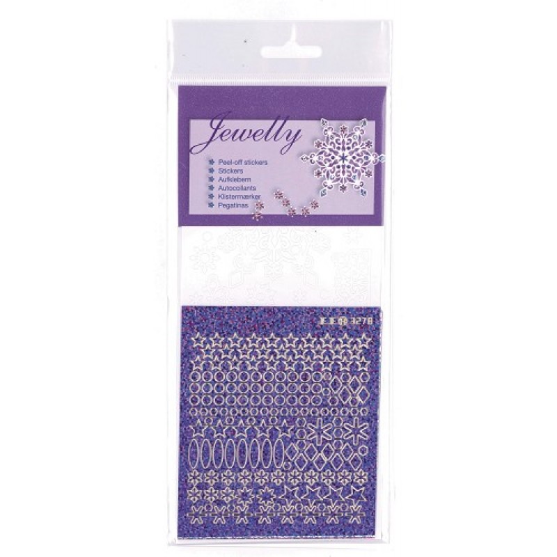 Kanten Sneeuwvlokken Jewelly Peel-off Stickers