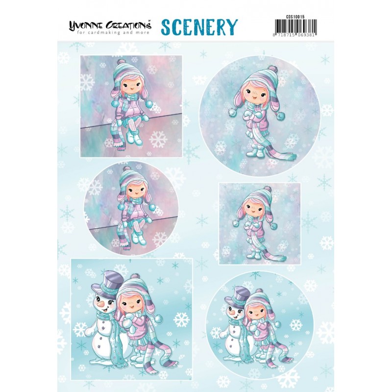 Winterplezier met Lola Scenery Uitdrukvel van Yvonne Creations 