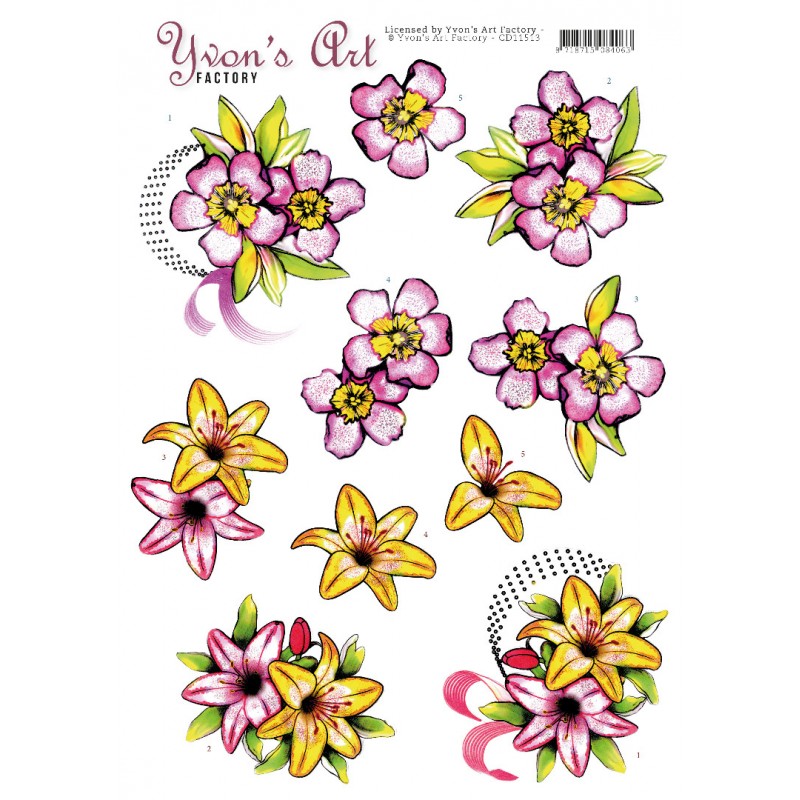  Mothers Day 3D Cutting Sheet by  Yvon's Art