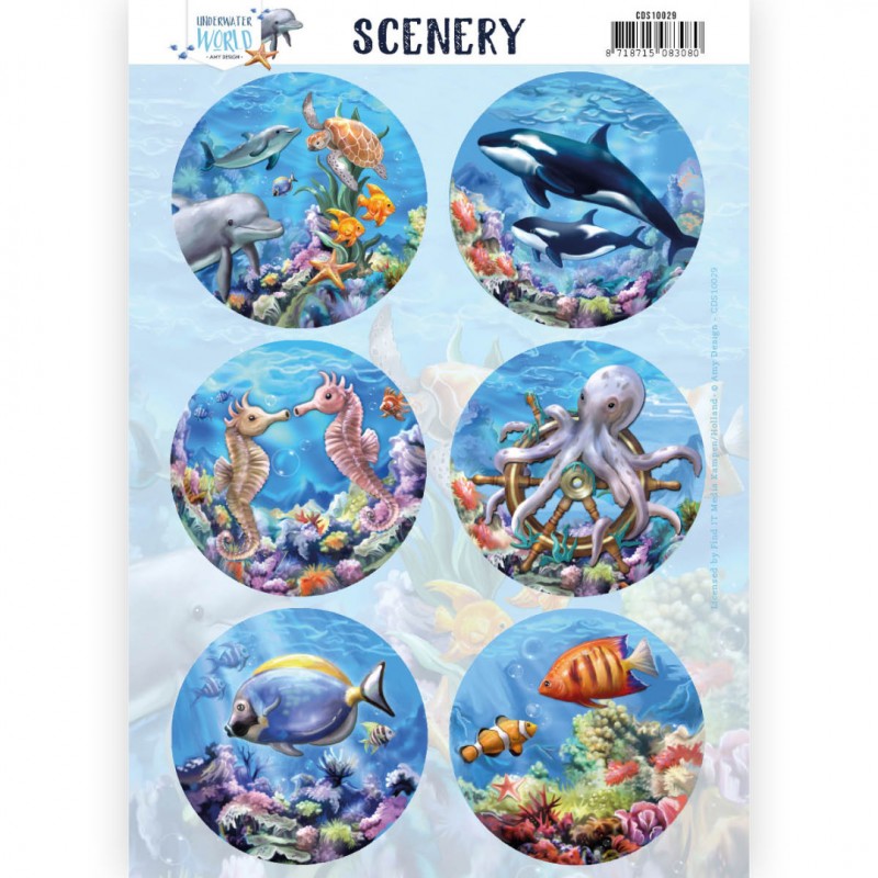 Sea World Push Out Scenery Underwater World by Amy Design 
