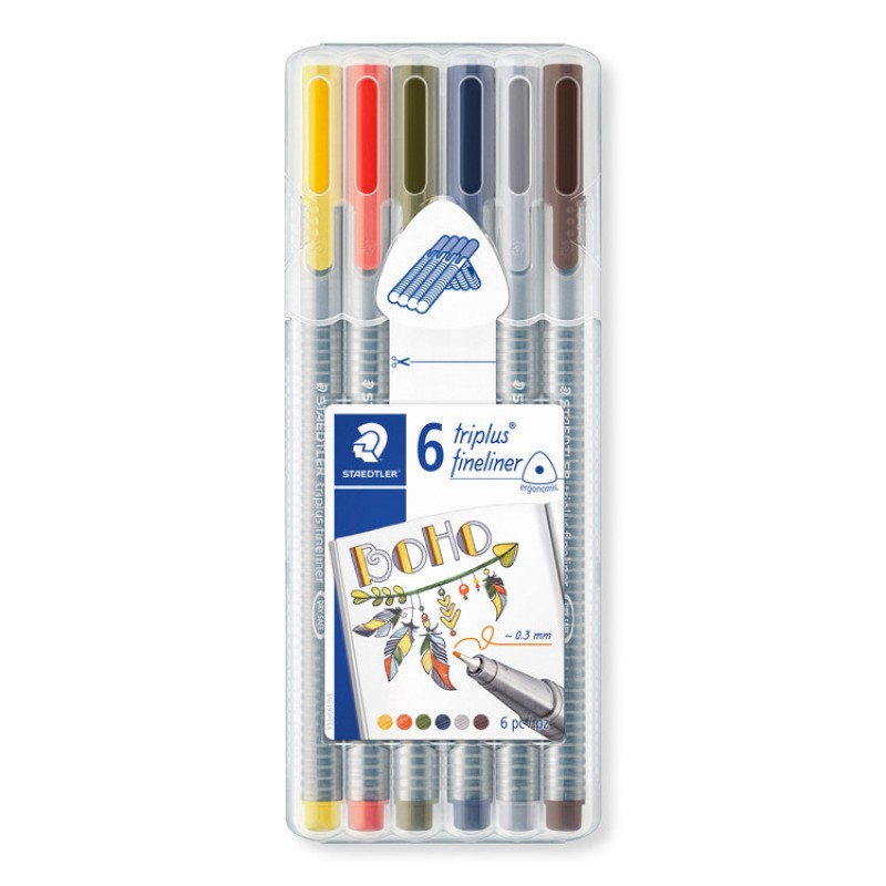 triplus fineliner - Box 6 st boho colours