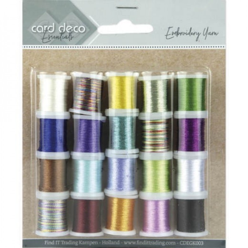 Card Deco Essentials - Embroidery yarn mix 03